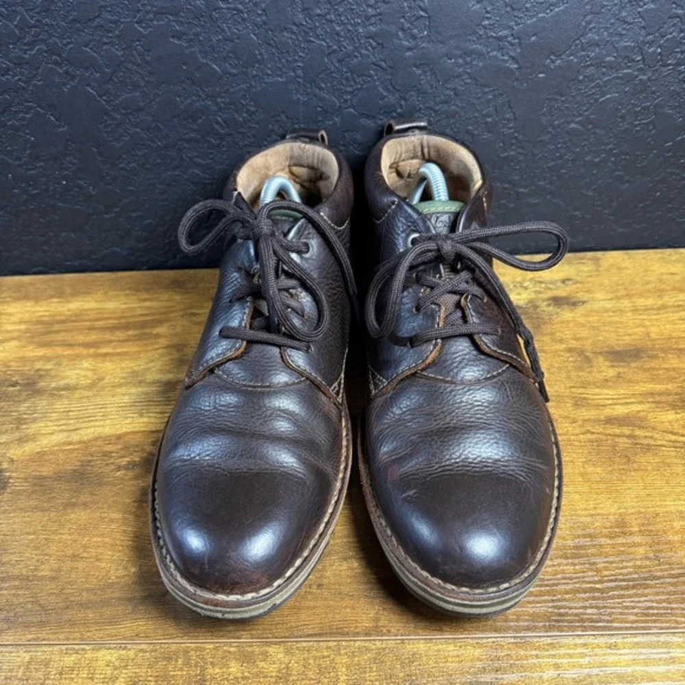 Clarks Cotrell Rise 261196197080 Brown Leather Ankle‎ Chukka Boots Mens Size 9